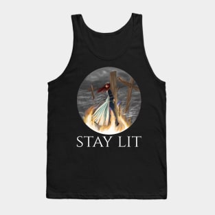 Stay Lit - Medieval Witch Burning - Occult Paganism Tank Top